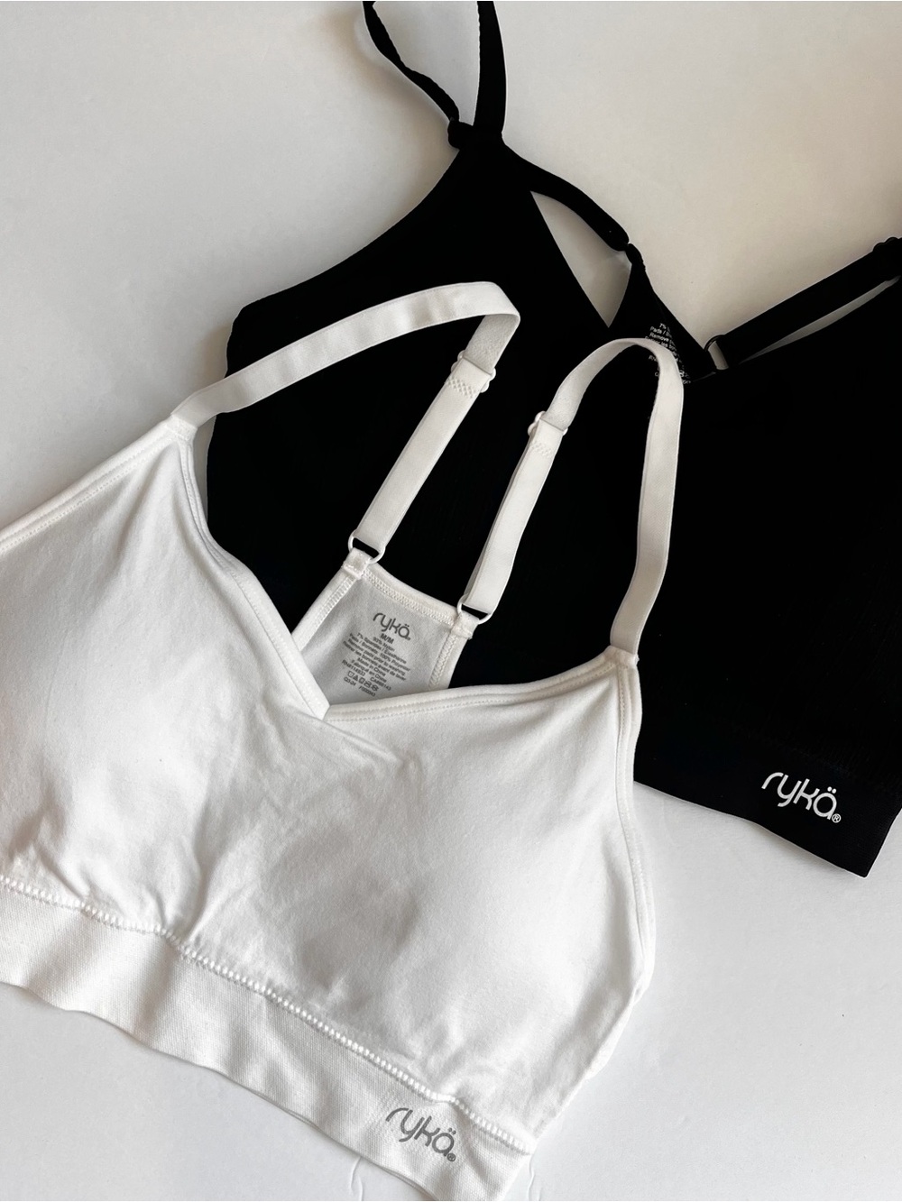 Ryka Women's Racerback Bralette - White & Black